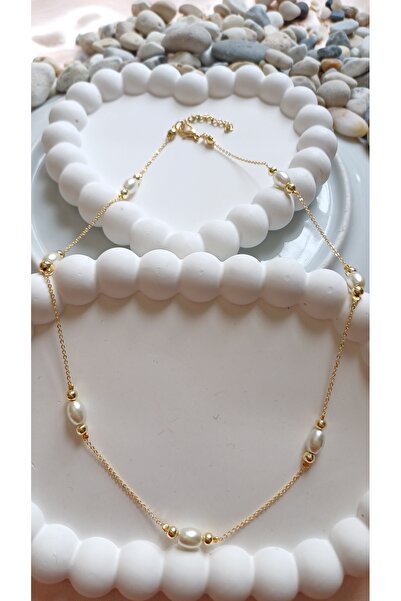 Jewerly Pearl Necklace with Chain