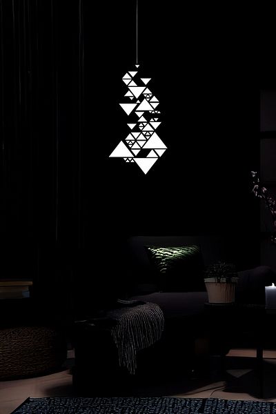 Angels Passion Decor de perete din plexiglas cu detaliu reflector geometric