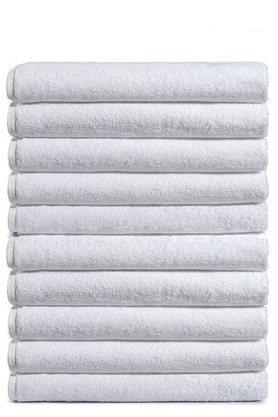 Mira Home 10 Πετσέτες μπάνιου ξενοδοχείου 100% βαμβάκι 70X150 εκ. Λευκό 20/2 δαχτυλίδι 500 γρ.