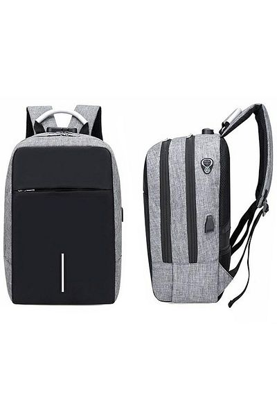 CRACOS Travel Backpack, ®, Gray, 42x28x15 Cm, ​​Anti-Theft System, Laptop Compartment, Hand Luggage