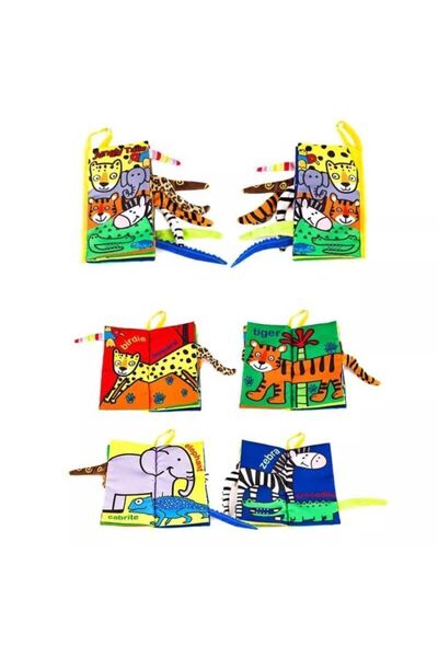 Generic Brand كتاب أطفال تعليمي وممتع من القماش/القماش القابل للغسل من Jungly Tails