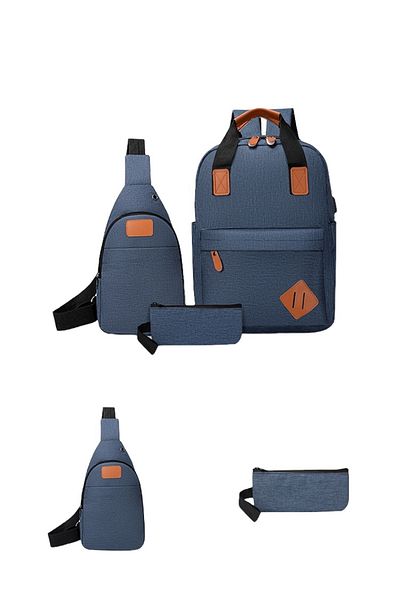 CRACOS Rucsac Multifunctional ®, 15", 3 Piese, 30x12x42 Cm, Ideal Pentru Activitati Cotidiene