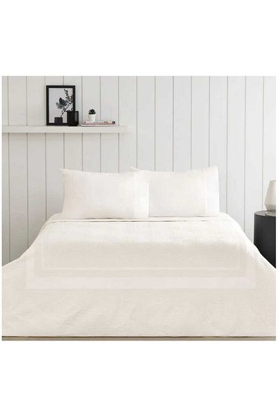 Taç Crown Jacquard Pique Set Double Person Brenda Ecru