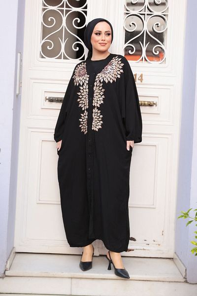 My Blog Μαύρο φόρεμα με παγιέτες Argyle Plus Size - 2100