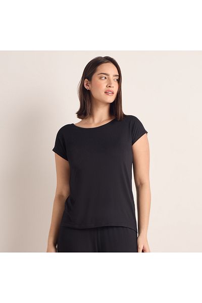 FAV Lace Detail Round Neck Top and Pyjama Set