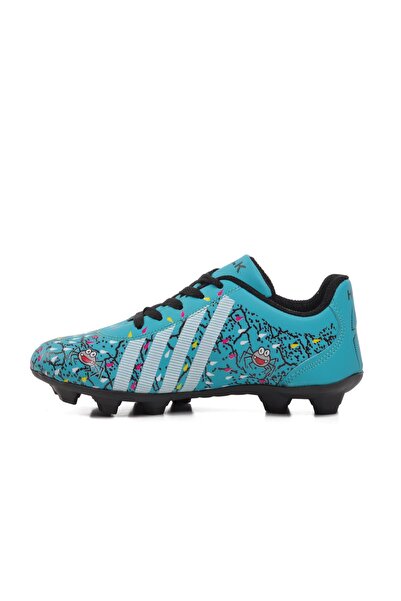 AYAKMOD Spider Patterned Children's Astroturf Field Shoes Turquoise Astroturf Field Shoes