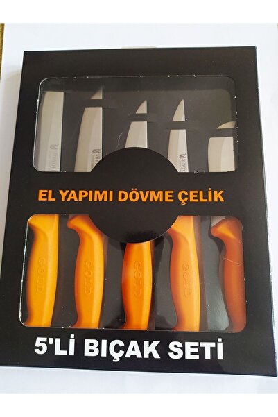 rigour El Yapımı Dövme 5'li Bıçak Seti Kurban Seti sürmene