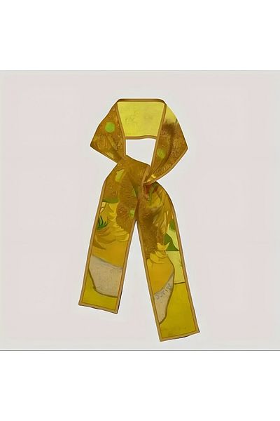 MAHLA Design Scarf, Oil Painting Patterned Thin Shawl, Bag Accessory