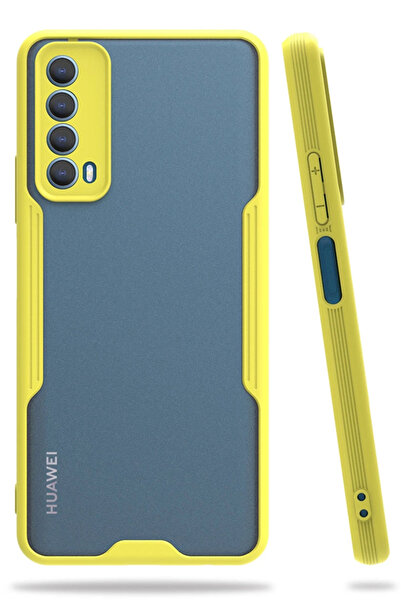 NewFace جراب هواوي بي سمارت 2021 سيليكون بلاتينيوم - أصفر FERRG