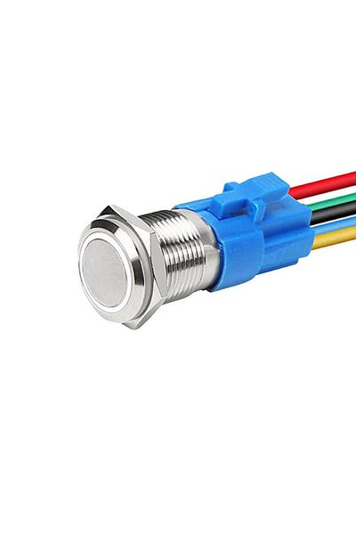 CLASSLIGHTS Buton de acționare 16mm cu revenire, 220V, LED alb, ElectroAZ