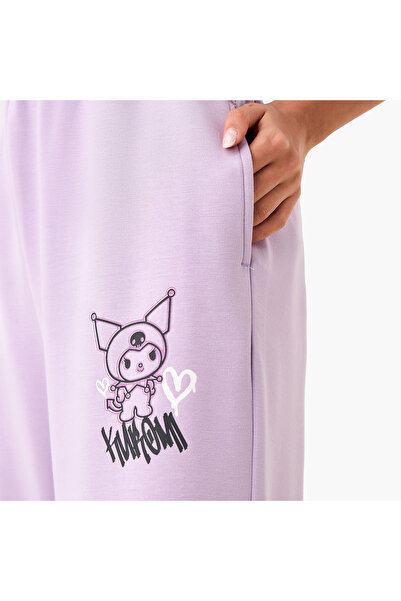 SP Characters Kuromi Print Track Pants with Elasticated Waistband and Pockets