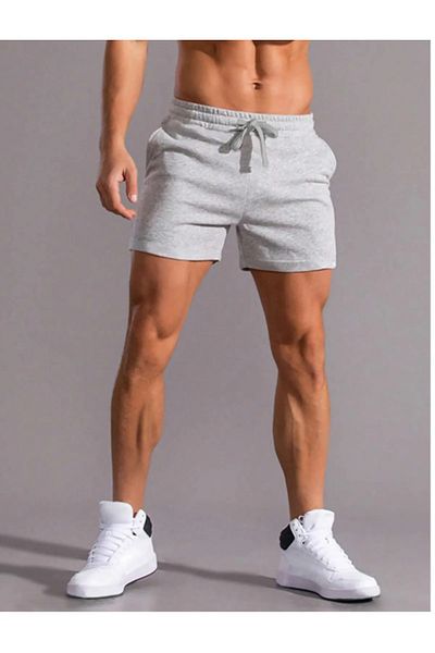 LASVES Men's Gray Shorts