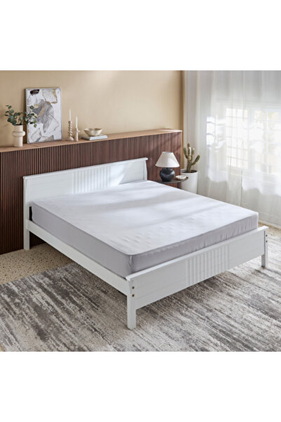 Home Box ملاءة سرير أوليمبية من الألياف الدقيقة الصلبة من ديربي مقاس 160 × 200 + 25 سم