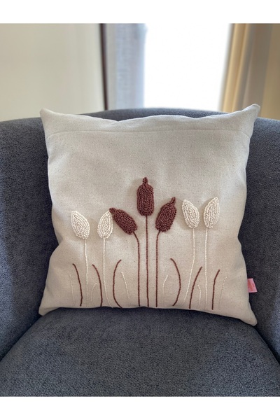 Les Passent Калъф за възглавница с мотив от измито ленно тръсти