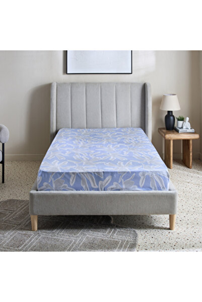 Home Box ملاءة سرير مزدوجة من القطن المطبوع من مالطا إيفلين، مقاس 120×200+33 سم