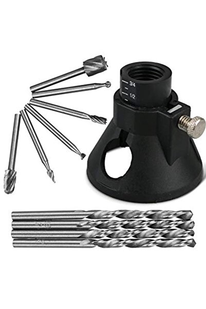 Müstesna 11 Parça Dremel Gravür Için Mini Ahşap Oyma Şekillendirme Seti Matkap Ucu Sabitleme Kanal Aparatı