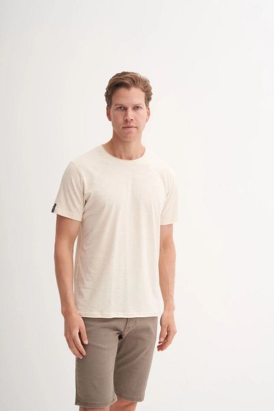 Cazador Βαμβακερό μονόχρωμο μπλουζάκι Slim Fit Crew Neck 4280