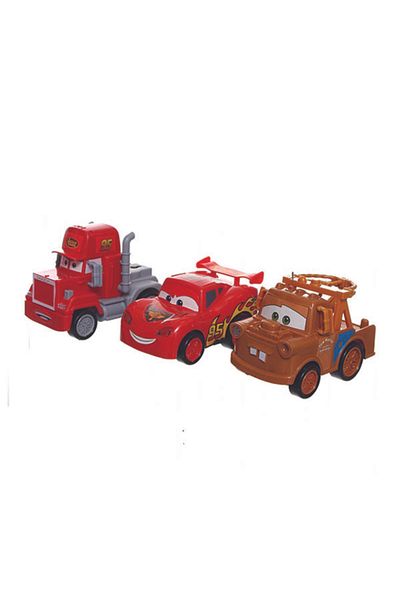 TİME 3-Piece Kids Car Toy Set, Multicolor – HEMTOYWHEELS Kart 3x1 Cartoon Characters