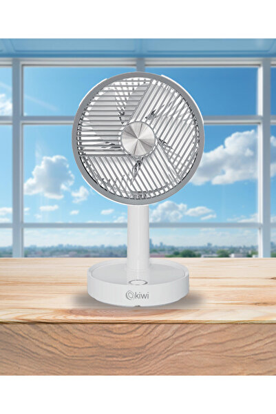 Kiwi Kfan-7618 Şarjlı Salınım Fonksiyonlu Masaüstü Vantilatör