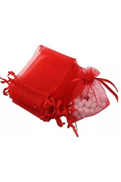 Generic أكياس أورجانزا من فيتاتشيلي مع أربطة 7×9 سم، أكياس مجوهرات، حلوى، عيد، حفلات زفاف، حفلات استقبال العروس