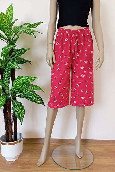 VİP BERA TEKSTİL Kadın Yıldızlı Yumuşak Dokulu Esnek Milan Kumaş Geniş Paça B...