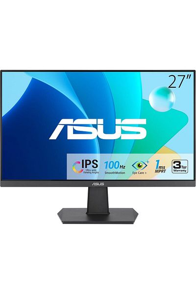ASUS VA27EHF 27 Inch LED Monitor FHD 1080p, 1ms Response Time, Black