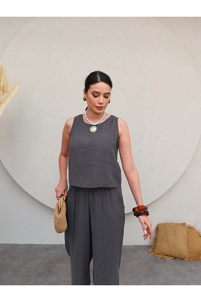 ESRAHELVACI Comfortable Zero Sleeve Blouse Set