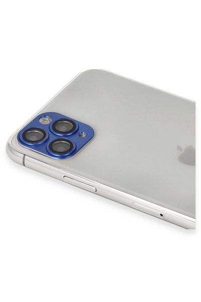 New Face عدسة كاميرا من الألومنيوم متوافقة مع هاتف iPhone 11 Pro Max - أزرق داكن SPTGL