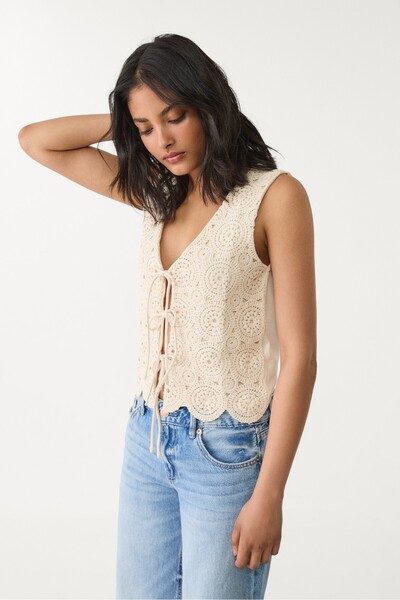 Stradivarius Kombine kroşe yelek