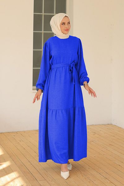 TOFİSA Folded Dress Saks - 26624