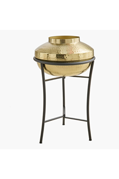 Home Box أفيا وعاء معدني مطروق مع حامل 29.5 × 29.5 × 51 سم