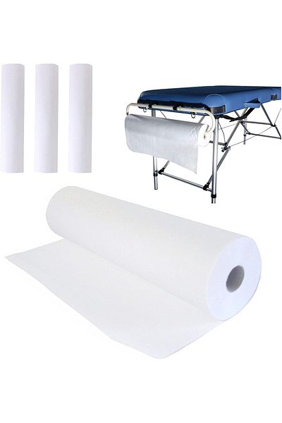LA PERLA TECH 3 Roll Disposable Non-Woven Bed Sheet, 50 Pcs/Roll Massage Table Sheets