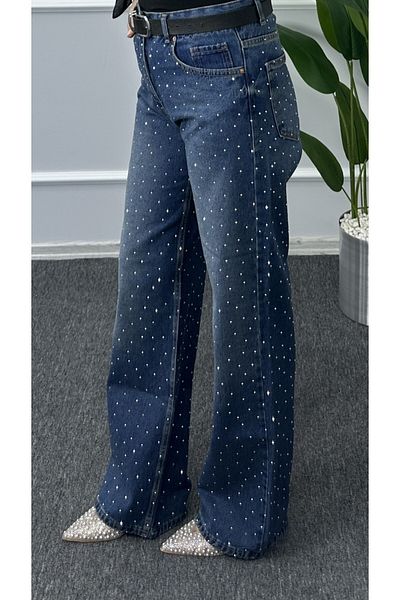 bybaharoz Stoned Palazzo Jeans