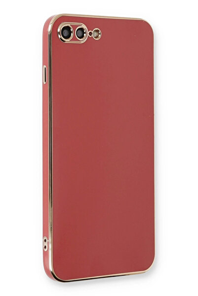 NewFace iPhone 7 Plus Case Volet Silicone - Red Sptgl