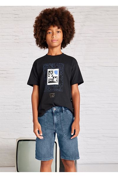 MAYORAL Pantaloni scurți maxi din denim cu buzunar pentru băiat, albastru închis 6204