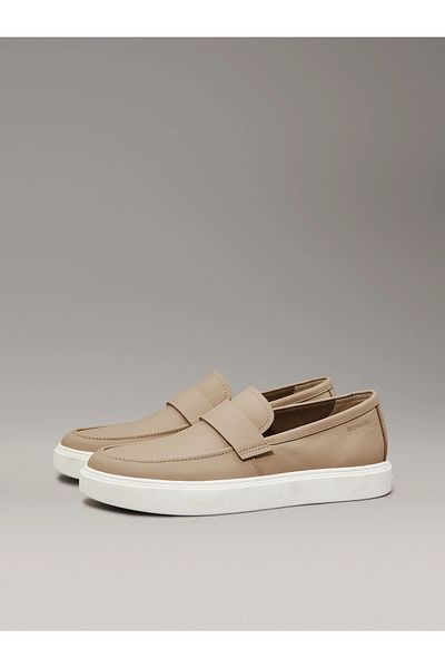 Calvin Klein Men's Beige Leather Loafer