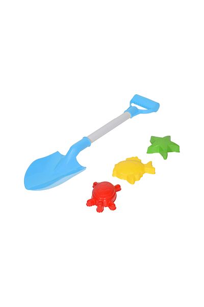 BubbyPlay 3 Piece Sand Molded Large Shovel Set - Fun Beach Toy for Kids