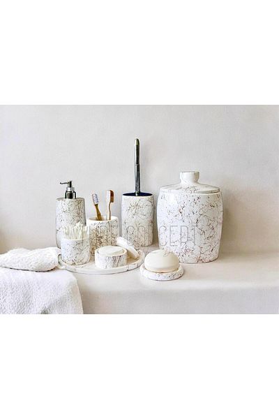 Ture Concept Gold Dorer Patterned Bathroom Set