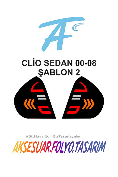 aksesuar folyo tasarım رينو كليو 2 سيدان ستوب فويل
