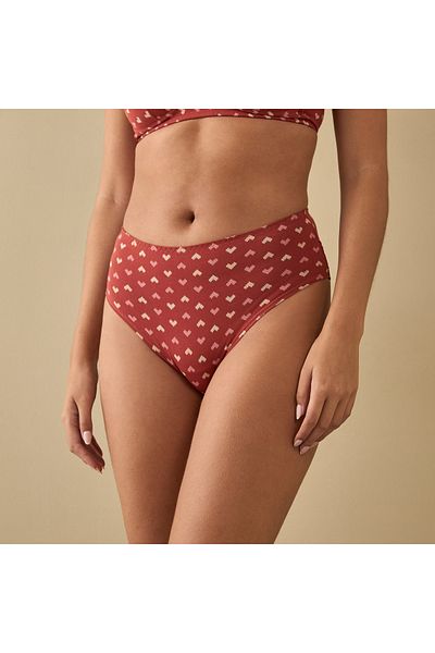 FAV Printed Brief with Lace Detail and Elasticated Waistband