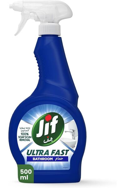 Jif Ultra Fast Cleaning Spray for Bathroom, Removes Soap Scum and Limescale, 500ml