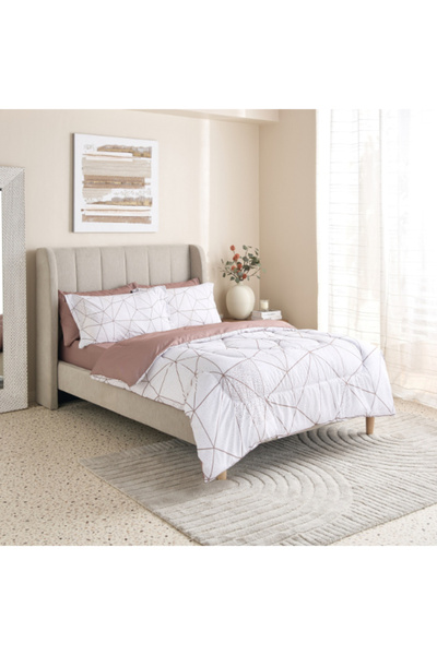 Home Box Hampton Dotry 6-Piece Microfiber Printed BIAB Twin Comforter Set -160x240 cm