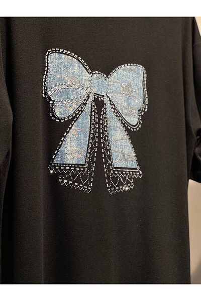 Fiori TRICOU DETALIAT JEAN CU MODEL DE PANGILĂ
