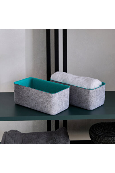 Home Box Floris Felt Two Tone 3-Piece Multi-Utility Drawer Organizer Storage Set