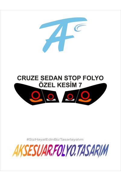 aksesuar folyo tasarım Chevrolet Cruze Sedan Special Cut Stop Foil