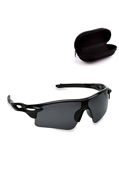 Siyah Uv400 Rüzgar Korumalı Bisikletçi Doğa Sporları Güneş Gözlüğü Outdoor Spor Gözlük Siyah