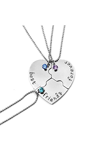 Jwl Bff Kolye 3 Kolye Puzzle Kalp Aksesuar Iyi Arkadaş Kolyeleri