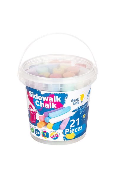 GENIO Colouring chalk, Genio Kids, 7 colours, 21 pieces