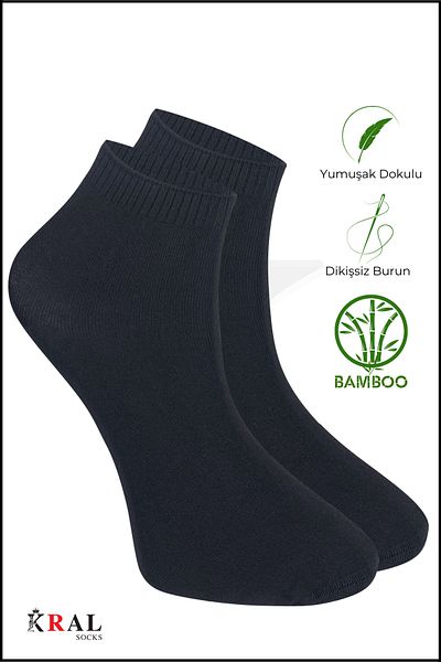 KRAL SOCKS Комплект от 6 мъжки чорапи, безшевни летни къси ботуши от бамбук (в подаръчна кутия)