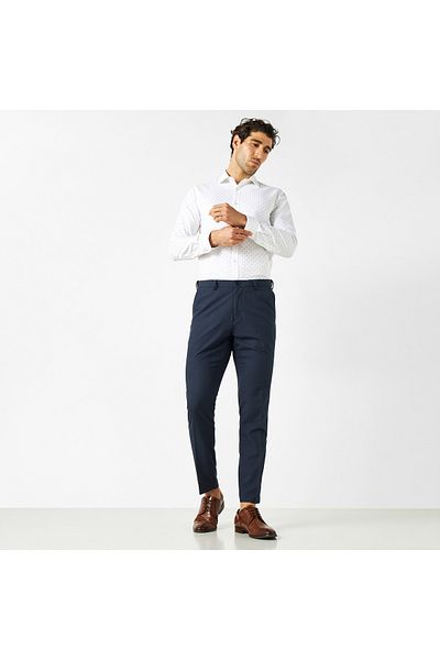 FAV Textured Formal Trousers with Pockets